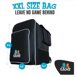 Board Game Backpack XXL Storage Carry Case Organizer Travel Bag May The Game
